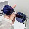 Lunettes de soleil Trendy Office Anti Blue Light Lunettes Femmes Blocage Lunettes d'ordinateur Taille surdimensionnée Lunettes Cat Ear Alliage Cadre Lunettes