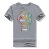 Magliette da uomo che ispirano i leader neri Power Fist Hand History Month T-shirt Cool Present per le donne Uomini afroamericani Graphic Tee Top