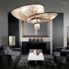 Kroonluchters Postmoderne eenvoudige sfeer Aluminium kwastjesketting Lamp Kroonluchter Woonkamer Trappenhuis Lobbymodel