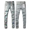 Lila jeans denim byxor mens jeans designer purples jean män svart hög kvalitet rak retro streetwear casual sweatpants designers joggar byxor byxor