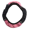 Steering Wheel Covers Cover Elegant Bling Leather Rhinestone Car With Shoulder Pads Pink Premium Quality