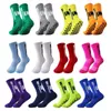 6PairSlot Anti Slip Tapedesign Football Socks Mid Calf Nonslip Soccer Sport Cycling Sport Mens Sock EU3845 240102