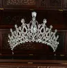 بلورات فضية رخيصة الزفاف Tiaras Tiaras Trawts Bridal Crowns Diamond Head Vicks Rhinestone Beadblege Shining Hair Associory Pageant1720133