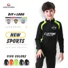 Running Sets Football Warm Jacket Sleeve Long Kids Sportswear Tracksuit Soccer Jogging Boy Fleece Sweatshirt For