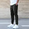 Pantaloni da uomo 2024 Autunno/Inverno a quadretti Moda casual Corda perforata Abbigliamento da uomo