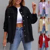 Giacche da donna Giacca da donna autunno primavera oversize in denim Cappotto lungo casual da fidanzato invecchiato Moda Versatile Abiti comodi