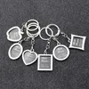 6 Modeller Foto Frame Nyckelringslegering Locket Lover Bild Key Chain Key Rings Heart Pendants For Women Men årsdag Present DE150