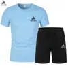 Män designer tracksuit sommar heta t short shorts s sport set märke tryck fritid mode bomull shor billig mac