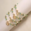 Bangle SAFORUI Hawaiian 18k Gold Plating Adjustable Jade Beads Fresh Water Pearl Bracelet Ready To Ship