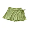 Active Shorts Sports Yoga Skirt Badminton Tennis Pants Half-body Quick Drying Pocket Side Split Strap For Outwear