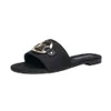 デザイナーシングル女性フラットスリッパLuxurys Miller Leather Sandals Leather Girl Slidesカジュアルフリップフロップサマーファッションレディースビーチスリッパスライド