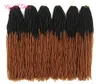 Dreadlocks Ombre Blonde Häkelhaarverlängerungen synthetische Haare Gewebe 18inch Flechthaar Schwester Mikroschlösser gerade 27strands wh6520620