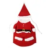 Abbigliamento per cani Vestiti natalizi per animali domestici Costume da Babbo Natale Cappotto invernale per cuccioli di gatti con abiti caldi per