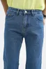 Herenjeans High Street Fashion-stijl Recht voor heren Koreaans blauw Casual losse stretch gewassen uitlopende denim broek Gescheurde broek