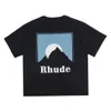 Rhude T-shirt Summer Designer T-shirt Hommes T Dessus De Chemise De Luxe Lettre Imprimer Chemise Hommes Femmes Vêtements À Manches Courtes S-XL T-shirts Fashions Marques 20