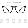 YIMARUILI Ultra Light Square Comfortable Large Eyeglasses Pure Fashion Optical Prescription Glasses Frame Men HR3068240102