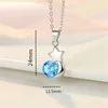 Anhänger Halsketten Helle Kristall Stern Mond Halskette Für Mädchen Schmuck Trendy Silber Überzogene Frauen Kette Schlüsselbein Zubehör Weibliche