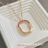 Top Quality Tifannissm necklace For women online store T Home High Edition Lock New Pink Diamond Necklace Medium and Small 18k Rose Gold