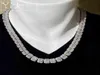 Men039S bagietka kubańska łańcuch kubański Bling Diamond Choker lodowaty naszyjnik 8795466