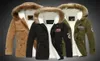 Chaquetas y secciones largas Insignia verde militar Hombres y mujeres de moda Pareja Tallas grandes Chaqueta con cuello de piel gruesa y cálida Invierno Abajo Coa4128650