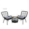 Mobilier de camping cour extérieure canapé en rotin chaise combinée Double balcon loisirs jardin unique