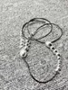 Chaînes U Node50 2024 Mode Original Galvanoplastie 925 Perles d'argent Creative Black Rope Collier Bijoux Cadeaux