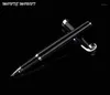 Monte Mount High Quality Black Silver Rollerball Pen 07mm Black Ink Refill Metal Ballpoint Pen for Student School Supplies12786059