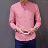 Polo da uomo Oxford a maniche lunghe Camicia oversize coreana Slim Fit Trendy Activity Style M-4XL