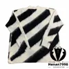 2024 Mulheres Designer Mens Mohair Polo Lã Algodão Zebra Crossing Design Sweater High Street Wear Preço de atacado Esportes