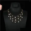 Chokers tünel modaya uygun başlangıç ​​su damlası kare kolye istiflenebilir kadın kız arkadaşı karısı hediye pentientes mujer moda n182 de otnph