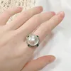 Cluster Rings Luxury French Jewelry Women's Ring Imitation Pearl Opening Adjustable Vintage Classic Noble Style Wedding Engagement Party