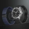 Uhrenarmbänder Yopo Carbonfaser-Armband Universalschnittstelle Doppelpresse Faltschließe Zubehör Wasserdichte Kette für Männer 20 22 mm
