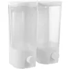 Liquid Soap Dispenser Wall Mounted Shampoo Press And Conditioner For Shower Plastic Dry Women