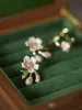 Oorknopjes Originele Rose Garden Series Vintage Prachtige Roze Kersenbloesem Dames Spiraaldraad Oorclip Officiële Yhpup-winkel