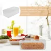 Tallrikar brödförvaringslådor brödlådor för köksbehållare klara plastbehållare bin kylskåphållare mot lufttätt limpa