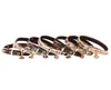 Designer Halsbanden Mode Hondenriemen Zacht Verstelbaar Bedrukt Leer Klassiek Huisdier Halsband Sets voor Kleine Honden Buiten Dura8814256