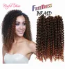 2017 CURLY BRAIDS Synthétique crochet tresses CHEVEUX 10 pouces jerry bouclés SYNTHÉTIQUE tressage EXTENSIONS de cheveux ombre couleur pré bouclée9597586