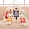 Adorable lapin en peluche de 40 cm de long avec oreilles de lapin en peluche, idéal pour la Saint-Valentin, Pâques, cadeau de décoration de salle, prix de machine à griffes