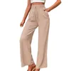 Women's Pants Loose Trousers Stylish High Waist Wide Leg Breathable Comfortable Ankle Length For A Casual Chic Look