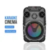 Portabel 60W Square Dance Outdoor Bluetooth Speaker Karaoke Stereo Surround RGB Lätteffekt Trådlös subwoofer med mikrofon 240102