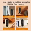 Home Heaters Remote Control Heater 1200W Desk Heater for Room LCD Touch Screen Display Fast Space Heating Two Gears Timeable Electric Heaters J240102