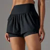 Pantaloncini attivi Donna Palestra Yoga Sport Sollevamento Abbigliamento sportivo Fitness Senza cuciture Squat Esercizio Falso in due pezzi