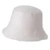 Berets Sunshade Cap Winter Fisherman Hat Stylish Warm Windproof Lady Bucket Women