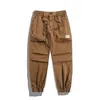 Pantalon Cargo Premium pour hommes, fermeture éclair, taille élastique, multi-poches, randonnée, Camping, salopette ample, droit, pour jeunes, pantalon décontracté d'extérieur