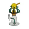 Inkfish Hookahs Vidro Bong Recycler Fumar Tubulação de Água Dab Rig 21.5cm Altura com 14mm Joint