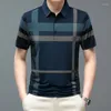 Polos pour hommes Polo été à manches courtes T-shirt Simple affaires jeunesse ample grande taille vêtements en gros