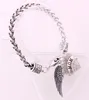 Charm Bracelets Arrival Rhodium Plated Studded With Sparkling Crystal MOM Heart Angel Wing Bracelet