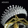 AOUXIS Тиара невесты с кристаллами, головной убор, свадебные аксессуары для волос, полный циркон, короны, повязка на голову, свадебные украшения, короны для женщин 240102