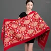 Scarves Cashmere Blend Pashmina Embroider Flower Shawl Wraps Mujer Bufanda Scarf Echarpes Poncho Cape Autumn Winter Thick Warm