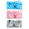 12st Baby Girls Grosgrain Ribbon Hair Bows pannband 5 tum båge knuten mjuk nylon hårband flickor turban huvud wrap för spädbarn 240102